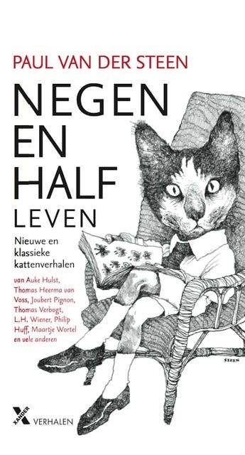 Negenenhalf leven: nieuwe en klassieke kattenverhalen – omslag van het luisterboek van Paul van der Steen