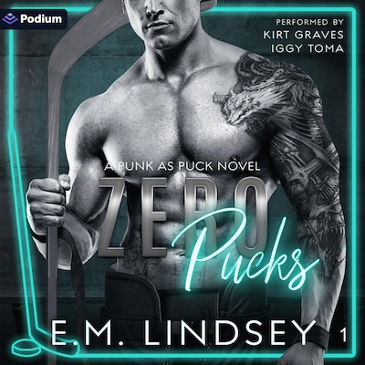 Zero Pucks – omslag til lydbogen af E.M. Lindsey