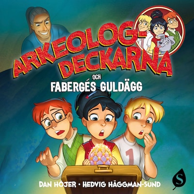 Arkeologdeckarna och Fabergés guldägg – omslag till ljudboken av Dan Höjer