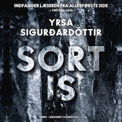Sort is – omslag til lydbogen af Yrsa Sigurðardóttir