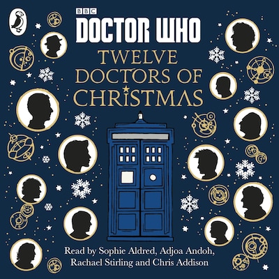 Doctor Who: Twelve Doctors of Christmas – omslag til lydbogen af Jacqueline Rayner, Colin Brake, Richard Dungworth