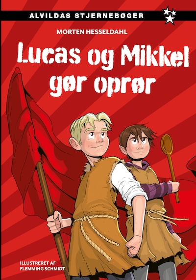 Lucas og Mikkel gør oprør – omslag til lydbogen af Morten Hesseldahl