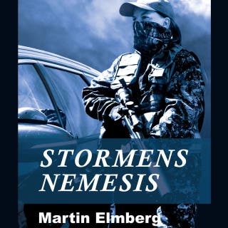 Stormens Nemesis – omslag till ljudboken av Martin Elmberg