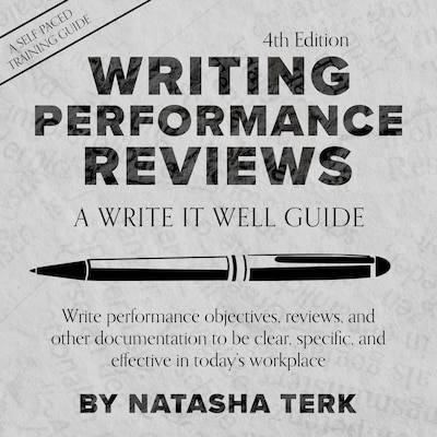 Writing Performance Reviews – omslag til lydbogen af Natasha Terk
