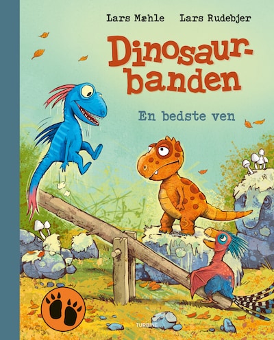 Dinosaurbanden - En bedste ven – omslag til lydbogen af Lars Mæhle