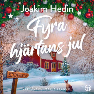 Fyra hjärtans jul – omslag till ljudboken av Joakim Hedin
