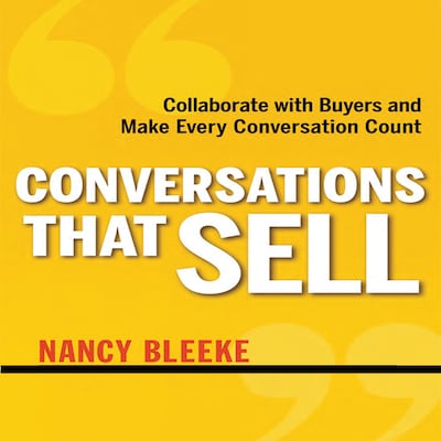 Conversations That Sell – omslag til lydbogen af Nancy Bleeke