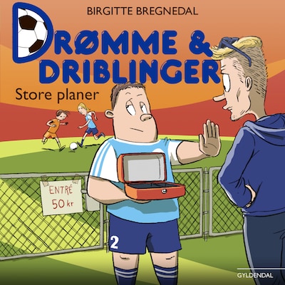 Drømme og driblinger. Store planer – omslag til lydbogen af Birgitte Bregnedal