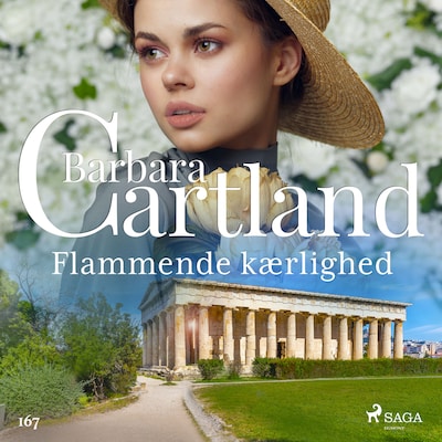 Flammende kærlighed – omslag til lydbogen af Barbara Cartland