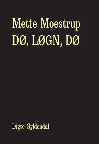 Dø, løgn, dø – omslag til lydbogen af Mette Moestrup