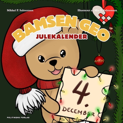 Bamsen Geos julekalender - Julebrevet i supermarkedet – omslag til lydbogen af Mikkel Palm Salmonsen, Marie Munk Jensen