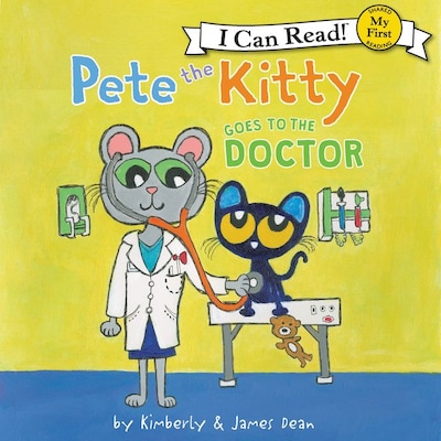 Pete the Kitty Goes to the Doctor – omslag til lydbogen af James Dean, Kimberly Dean