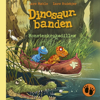 Dinosaurbanden – Monsterkrokodillen – omslag til lydbogen af Lars Mæhle