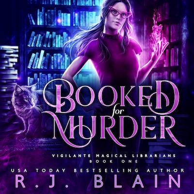Booked for Murder – omslag til lydbogen af R.J. Blain