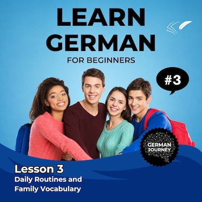 Learn German for Beginners - Lesson 3 – omslag til lydbogen af Jasmin Voges