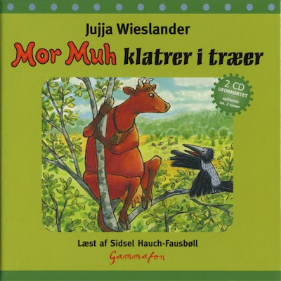 Mor Muh klatrer i træer – omslag til lydbogen af Jujja Wieslander