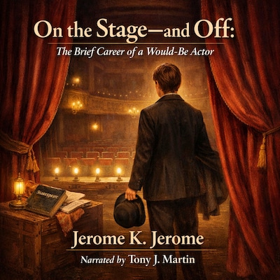 On the Stage—and Off: The Brief Career of a Would-Be Actor – omslag til lydbogen af Jerome K. Jerome