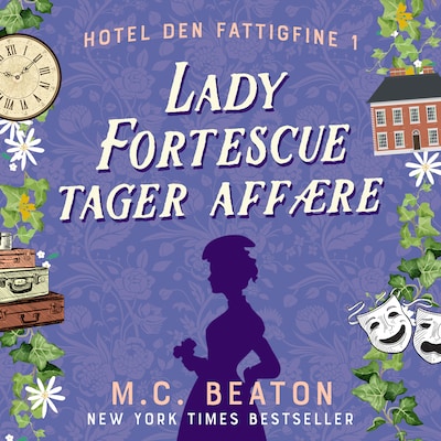 Lady Fortescue tager affære – omslag til lydbogen af M.C. Beaton