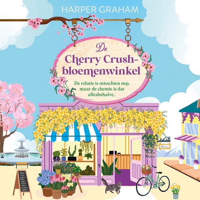 De Cherry Crush bloemenwinkel – omslag van het luisterboek van Harper Graham