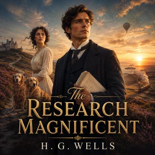 The Research Magnificent: H.G. Wells' compelling tale of one man's relentless pursuit to live the truly noble life. – omslag till ljudboken av H. G. Wells