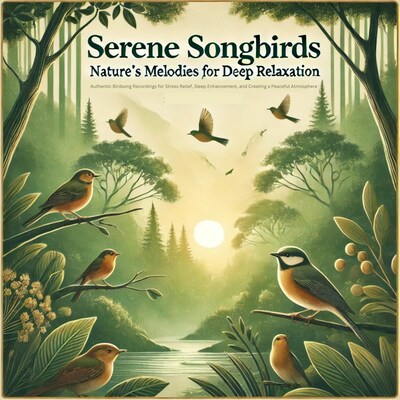 Serene Songbirds: Nature's Melodies for Deep Relaxation and Meditation – omslag til lydbogen af Serene Nature Soundscapes