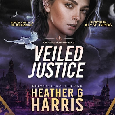 Veiled Justice: A Supernatural Crime Thriller – omslag til lydbogen af Heather G Harris