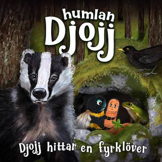 Djojj hittar en fyrklöver – omslag till ljudboken av Staffan Götestam