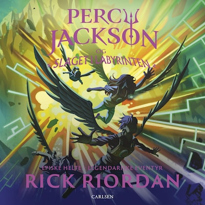 Percy Jackson 4: Slaget i labyrinten – omslag til lydbogen af Rick Riordan