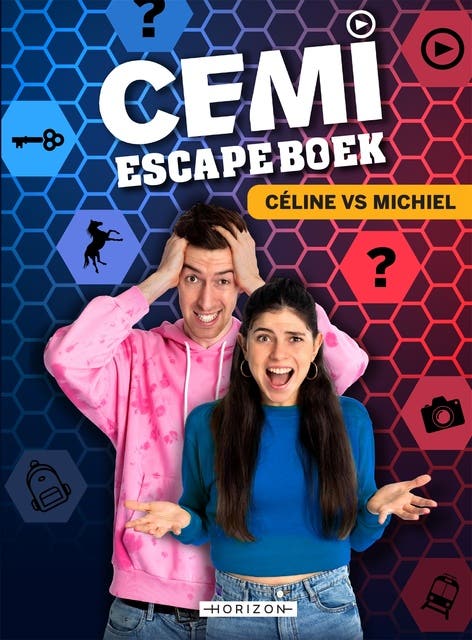 Céline vs. Michiel: CEMI Escapeboek – omslag van het luisterboek van Celine Dept,Michiel Callebaut