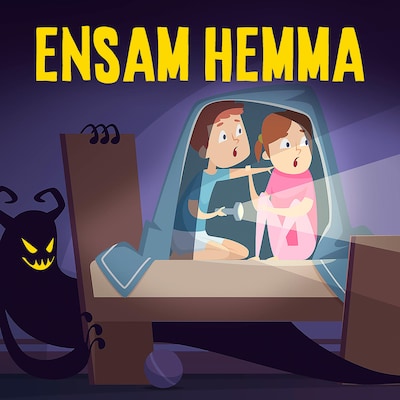 Ensam hemma – omslag till ljudboken av Karin Hofvander