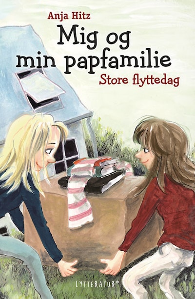 Mig og min papfamilie - Store flyttedag – omslag til lydbogen af Anja Hitz