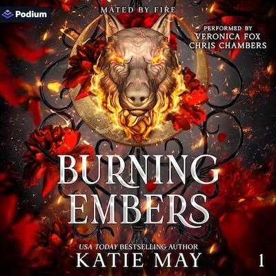 Burning Embers – omslag til lydbogen af Katie May