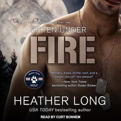 Bitten Under Fire – omslag til lydbogen af Heather Long