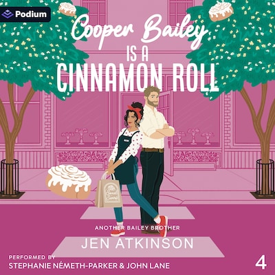 Cooper Bailey Is a Cinnamon Roll – omslag til lydbogen af Jen Atkinson