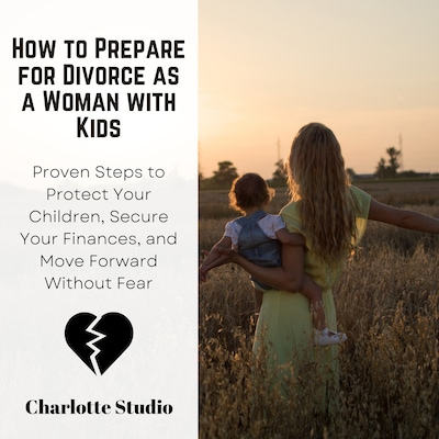 How to Prepare for Divorce as a Woman with Kids – omslag van het luisterboek van Charlotte Studio