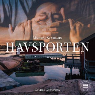 Morden i Skärhamn - Havsporten – omslag till ljudboken av Gunilla Gustafsson
