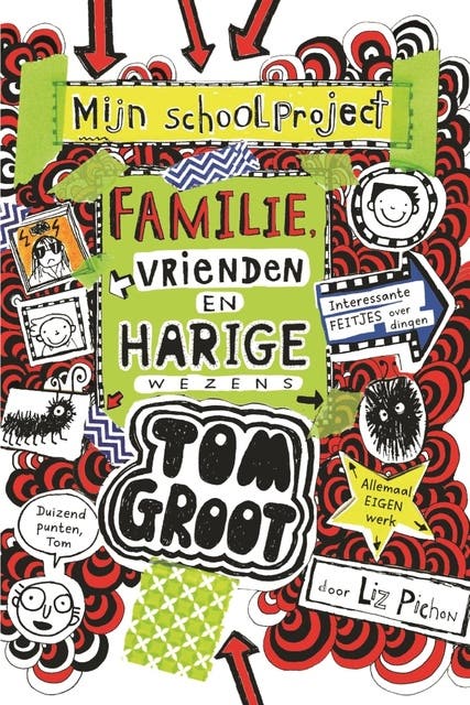 Tom Groot 12 - Familie, vrienden en harige wezens – omslag van het luisterboek van Liz Pichon