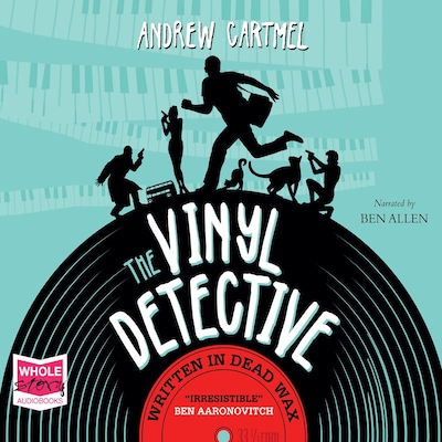 Written in Dead Wax – omslag til lydbogen af Andrew Cartmel