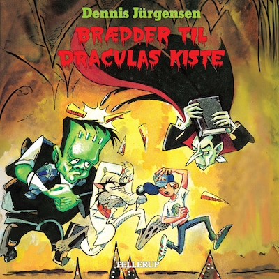 Freddy-serien #2: Brædder til Draculas kiste – omslag til lydbogen af Dennis Jürgensen