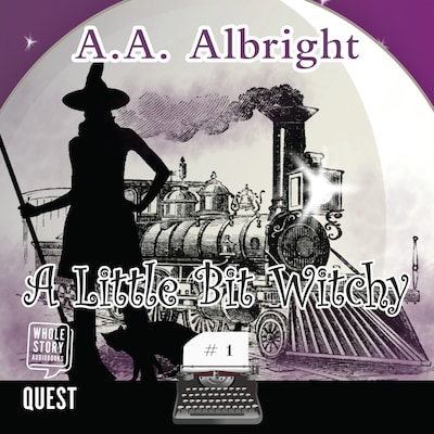 A Little Bit Witchy – omslag til lydbogen af A.A. Albright