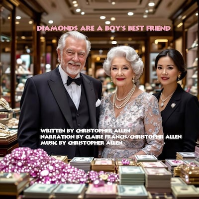 Diamonds are a Boy's Best Friend – omslag til lydbogen af AI Voice Christopher Allen