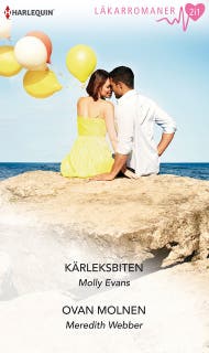 Kärleksbiten / Ovan molnen – omslag till ljudboken av Meredith Webber,Molly Evans