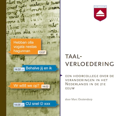 Taalverloedering – omslag van het luisterboek van Marc van Oostendorp