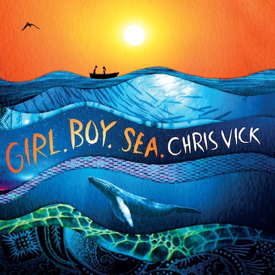 Girl. Boy. Sea. – omslag til lydbogen af Chris Vick