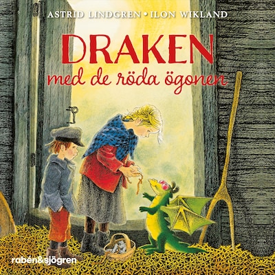 Draken med de röda ögonen – omslag till ljudboken av Astrid Lindgren