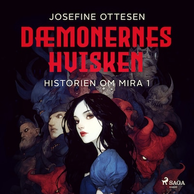 Historien om Mira 1. Dæmonernes hvisken – omslag til lydbogen af Josefine Ottesen
