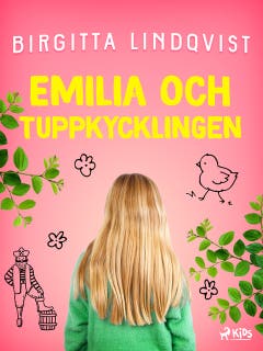 Emilia och tuppkycklingen – omslag till ljudboken av Birgitta Lindqvist