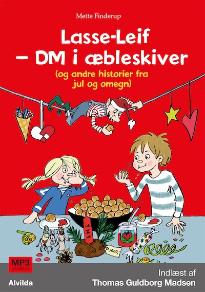 Lasse-Leif - DM i æbleskiver (og andre historier fra jul og omegn) – omslag til lydbogen af Mette Finderup