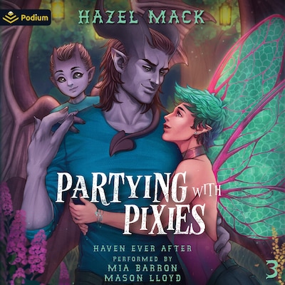 Partying with Pixies – omslag til lydbogen af Hazel Mack