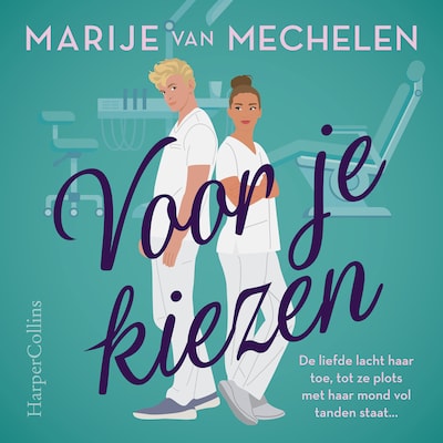 Voor je kiezen – omslag van het luisterboek van Marije van Mechelen